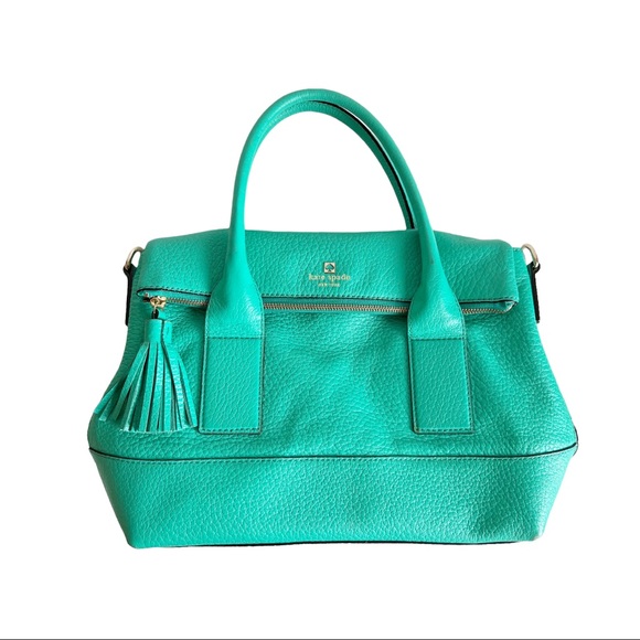 kate spade Handbags - Kate Spade Southport Avenue Large Green Carmen Leather Shoulder Bag Handbag